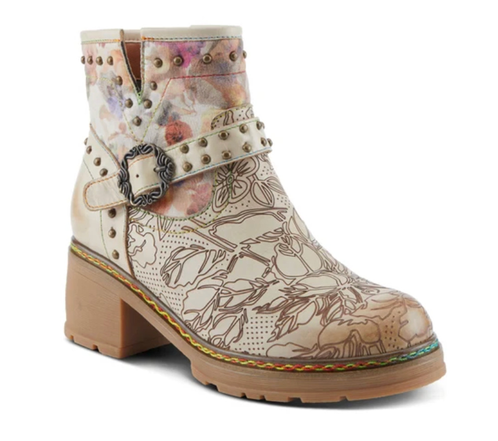 L'Artiste Spring Step Branchout Women's Bootie with Side Zipper NWOB 38/8